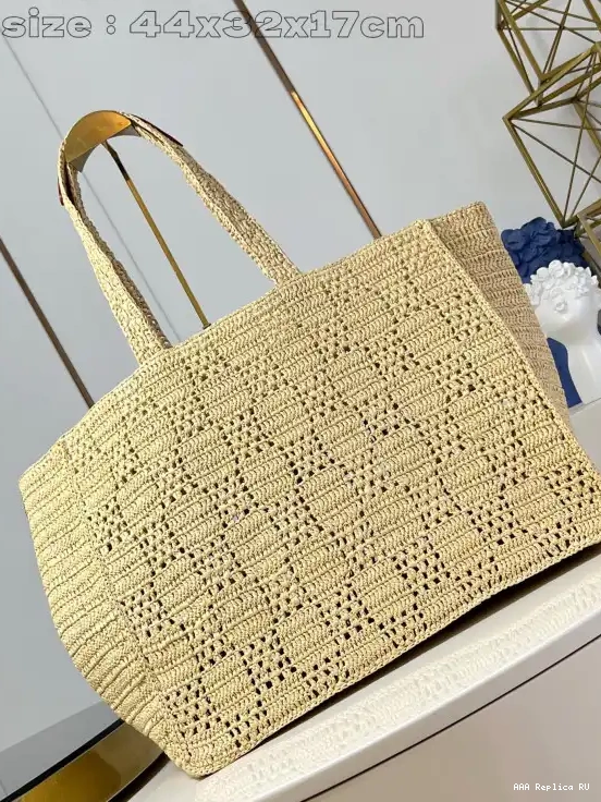 Aaa replica ru VUITTON MM-44*32*17CM LOUIS Shopper Summer Tote 0507
